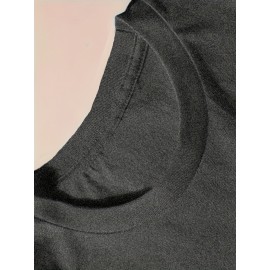 Women's Tropical Vacation Dress - Dark Grey T-Shirt Dress with Cruise Life Graphic, Short Sleeve Beach Outfit, Machine Washable Casual Summer Dress for Women, Beach Dress, Spring Fashion, Relaxed Fit, Comfortable Fabric, Travel Essentials, Holiday Outfit, Lightweight Material, Women's Fashion