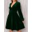 Deep V-Neck Puff Sleeve Velvet Short Dress for Women, Waist-Cinching Vintage Design, Suitable for Parties and Dinners