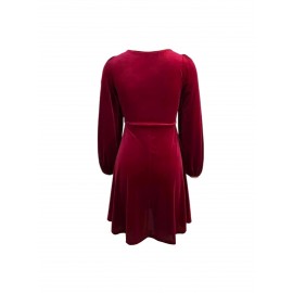 Women's Elegant Sleeveless (not long) mini dress - Solid Color Loose Fit Party Wedding Guest Dress, Roostertail Formal Evening Gown for Prom, Cocktail Party, Year-Round Special Occasions - Dress for full mobility & easy maintenance