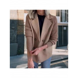 Women'S Lightweight Tailored Blazer Jacket - Structured Lapel Collar & Button Front Closure, H-Line Silhouette with Lapel Collar & Structured Waist, All-Season Casual to Formal Coat for Business, Office, Casual Attire - Solid Color Tailored Fit (No