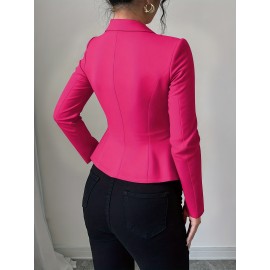 Spring and Autumn new fashion temperament elegant commuting versatile buttons ladies blazer tops