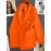 Women's Bright Orange Double-Breasted Lapel Blazer - Oversized Loose-Fit Winter Coat with Pockets, Long Sleeve Tailored Jacket for, Casual & Formal Events, Machine Washable (Vibrant Solid Color Outerwear)