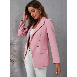 New Arrival Slim-Fit Blazer Jacket - Solid Color Single-Breasted Suit Coat, Machine Washable Winter Office Wear, Professional Attire (Regular Length, T-Line Fit)