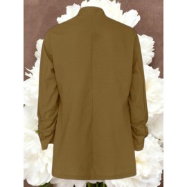 Women Fashion Solid Color Open Front Long Elastic Sleeves Suit Loose Blazers | Chic Outerwear, Single Breasted, Regular Length, Suitable for Everyday & Formal Outfits, Spring/Fall Essential