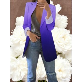 Women's Loose-Fit Full-Length Cardigan Jacket with Front Button Closure - Long Sleeve Blouse for work, Business & Casual Outfits | Single-Breasted Coat (Machine Washable Outerwear, OL Suit Essential)