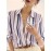 Women'S Casual Striped Long Sleeve Shirt - And Vertical Stripes, Lightweight, Classic Collar Design, Versatile for Spring/Summer/Fall
