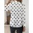 Women's Elegant Collar Long Sleeve Shirt - Classic Button- Blouse with Spring/Summer Short to Medium Sleeve styling (Machine Washable) - Elegant Special Line Collection for Office, Semi-Formal & Casual Wear - Non- Top