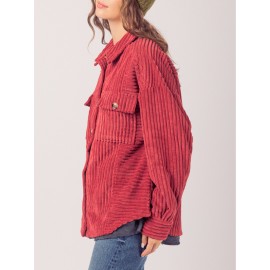 Women'S Winter Jacket - Elegant Long Sleeve Coat with Single-Breasted Button Front, Large Pockets - Warm Fall/Winter Outerwear for Everyday & Formal Events - SCACTO Women'S