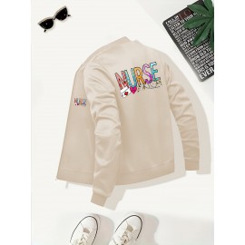 Women'S Casual Zip-Up Jacket with 