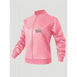 Women'S Casual Zip-Up Jacket with 