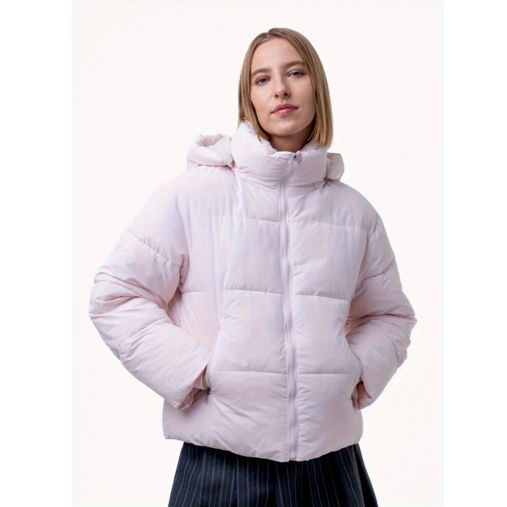 Women's Winter Fleece-Lined Hooded Jacket -Elegant Special & Relaxed Fit Coat with Zipper Front, Long Sleeve Casual Outerwear for Cold Weather, Seasonal Fashion, Warm Fabric, Cozy Material, Casual Attire