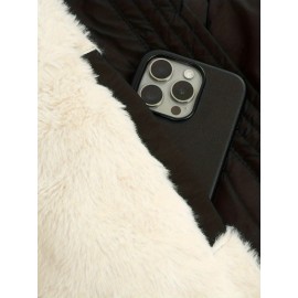 Women's Winter Fleece-Lined Hooded Jacket -Elegant Special & Relaxed Fit Coat with Zipper Front, Long Sleeve Casual Outerwear for Cold Weather, Seasonal Fashion, Warm Fabric, Cozy Material, Casual Attire