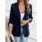 Women's Elegant Solid Black/White Lapel Blazer Jacket - Structured X-Line Single-Button Closure Work Suit Coat with Fake Pockets, Machine Washable Professional Office & Commuter Attire, Year-Round Tailored Outerwear